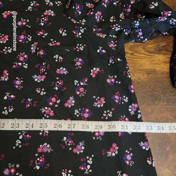 Lane Bryant Floral Tunic Top 26 Balloon Sleeve V Neck Ethereal Cottagecore - Picture 9 of 13